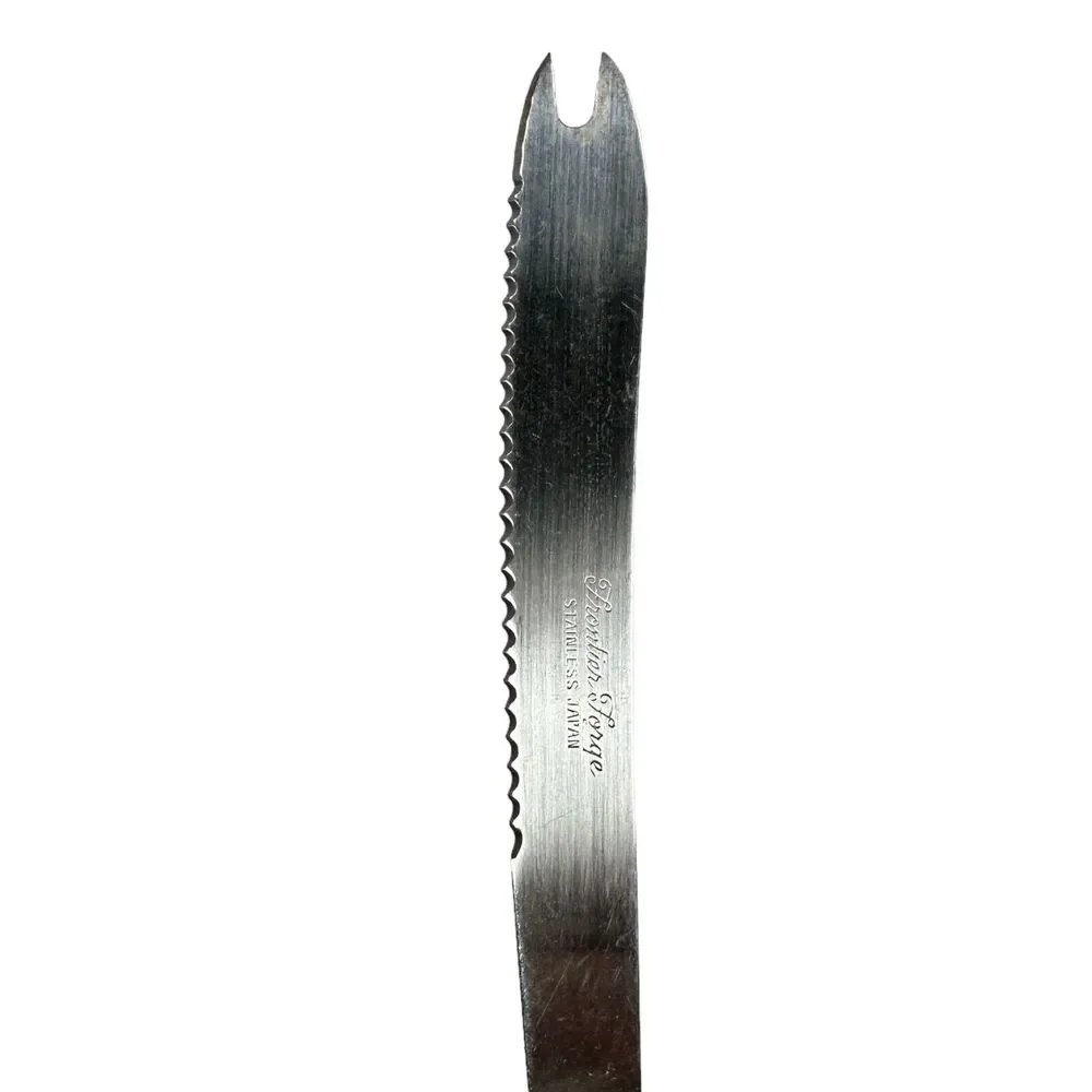 Vintage Frontier Forge Stainless Steel Scraper Kitchen Spatula Lot 2 Wood Handle